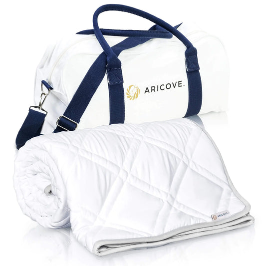 Aricove Cooling Weighted Blanket 20 lbs Twin Size for Adults Luxury Heavy Blanket Silky Soft Bamboo Viscose 48x72 inches Machine Washable White